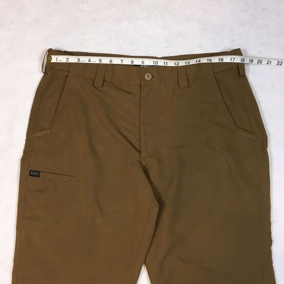 5.11 Tactical Mens 36x32 Utility Pant Brown Tan Ripstop Pocket Straight Leg Work - Picture 8 of 14